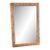 Andrianna Shamaris Minimalist Hand Carved Teak Wood Mirror For Sale