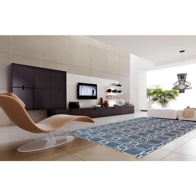 Transitional Pasargad Home Transitional Grey Area Rug, 4' 0'' X 6' 0'' For Sale - Image 3 of 3