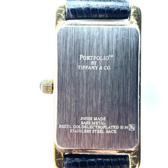 Tiffany and Co. Mid 20th Century Tiffany & Co. Portfolio Gold-Plated Quartz Ladies Wrist Watch For Sale - Image 4 of 8
