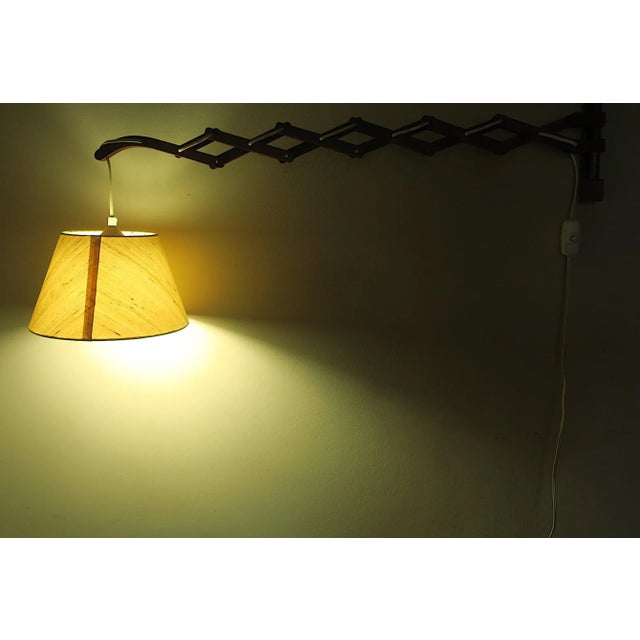 Danish Articulated Wall Light in Teak by Erik Hansen, 1960s For Sale - Image 4 of 17