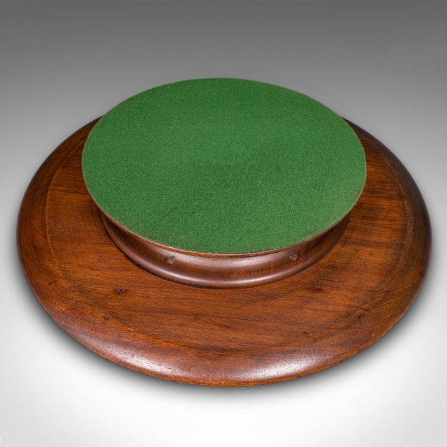 Wood Antique Display Turntable, English, Walnut, Glass, Lazy Susan, Edwardian, c.1910 For Sale - Image 7 of 9