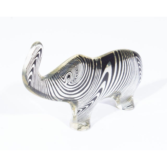 Contemporary Op Art Lucite Elephant Designed by Abraham Palatnik For Sale - Image 3 of 8