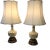 Gorgeous set of hand blown and hand painted Bavarian Bristol table lamps made in Western Germany c1950's. Wonderful hand...