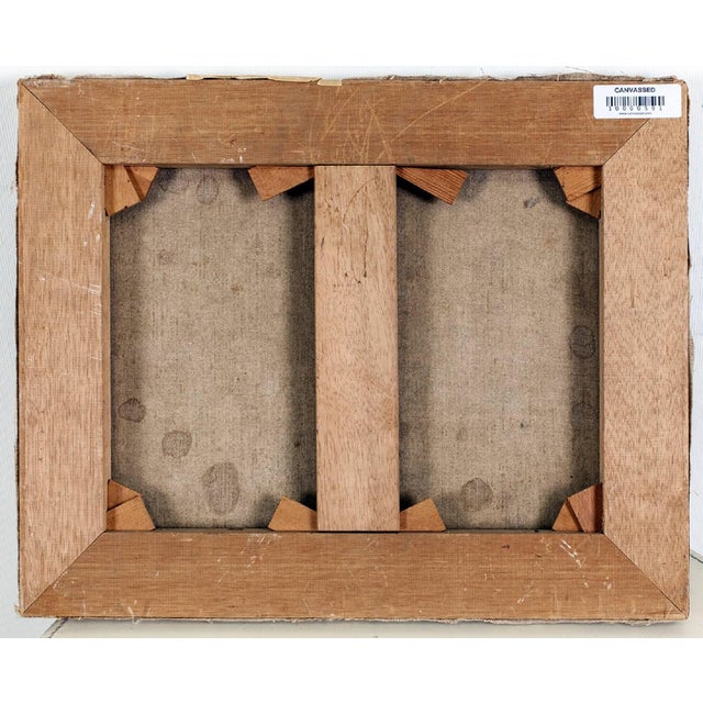 American Albert Abramovitz, Street Scene Oil Painting Circa 1930s Albert Abramovitz Wpa Artist Mexican Town For Sale - Image 3 of 4