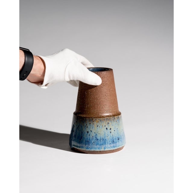 Mid-Century Modern Stoneware Model 6139 Vase from Michael Andersen & Son, Bornholm, Denmark, 1960s For Sale - Image 3 of 9