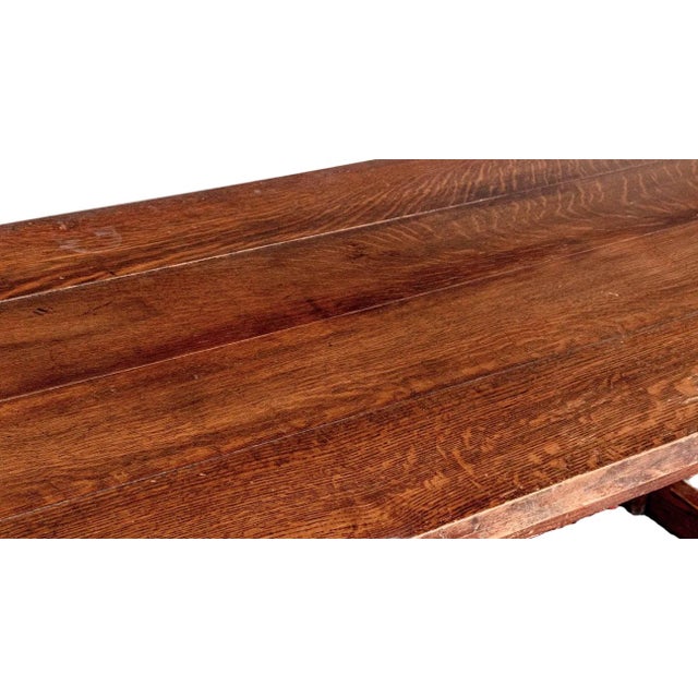 Farmhouse Antique English Oak Farmhouse Dining Table For Sale - Image 3 of 9