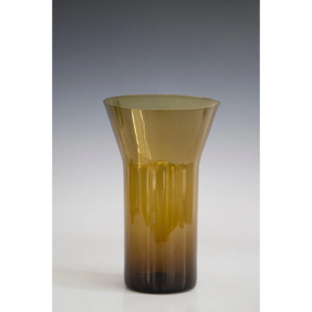 1970s Scandinavian Blue Amber & Smoke Glass - Set of 3 For Sale - Image 5 of 8