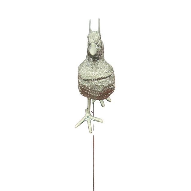 Vintage Gucci Italy Silver-Tone Pheasant Figurine For Sale In Charlotte - Image 6 of 7