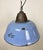 Industrial Blue Enamel and Cast Iron Pendant Light, 1960s For Sale - Image 9 of 16