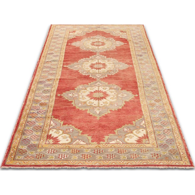 1960s 1960s Turkish Oushak Rug For Sale - Image 5 of 5