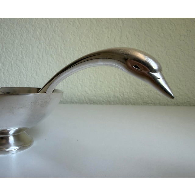 Early 20th Century Early 20th Century Christofle Silver Plate Swan Sauce Boat For Sale - Image 5 of 14