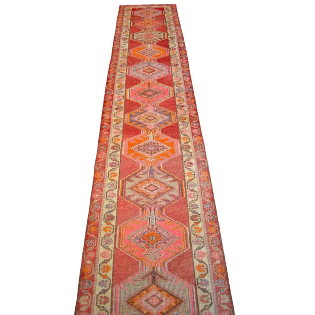 1970s 1970s Vintage Hand Knotted Runner Kitchen Decor Hallway Rug For Sale - Image 5 of 11