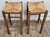 This is a gorgeous pair of rush seat bar stools by Bath and Body Works. Solid and sturdy, with minor cosmetic...
