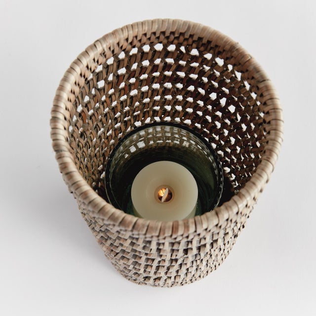 Farmhouse Burma Rattan Hurricane Small For Sale - Image 3 of 4
