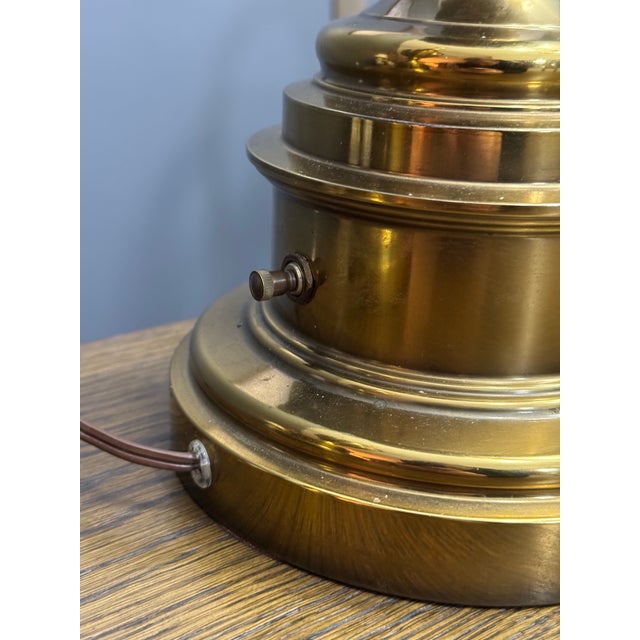 1970s Antique Heavy Brass Stiffel Lamps (Set of 2) For Sale - Image 5 of 5