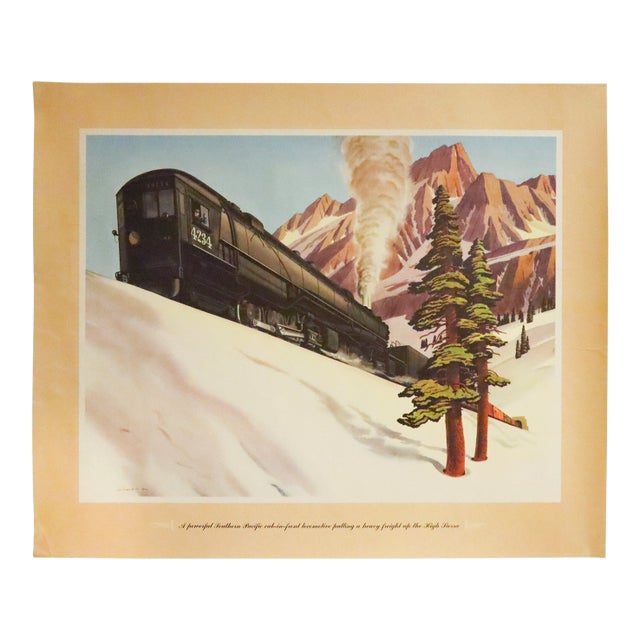 1950 American Transport Poster, 'Southern Pacific Lines (High Sierra),' William Haines Hall For Sale