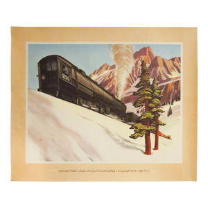 1950 American Transport Poster, 'Southern Pacific Lines (High Sierra),' William Haines Hall