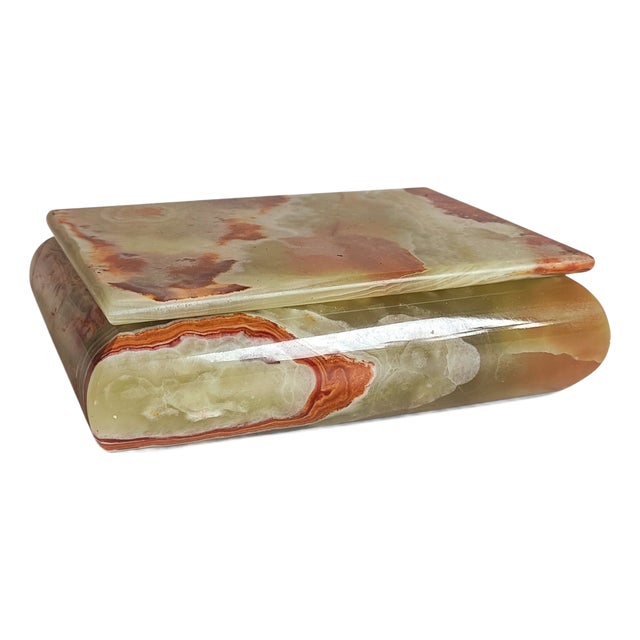 Art Deco Italian Onyx Box, Italy, 1940s For Sale