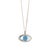 Protective Blue Evil Eye Glass Pendant Sterling Silver Necklace For Sale In Miami - Image 6 of 8