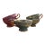 Vintage Rudolf Wächter German Porcelain Gilt Cups in Jewel Tones — Set of 5 For Sale