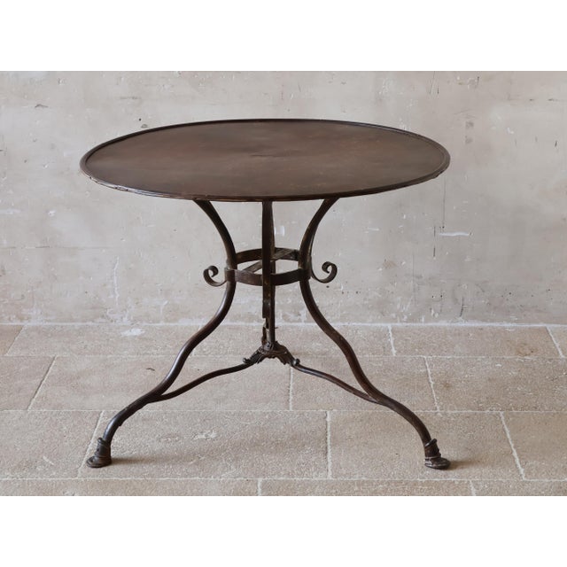 Antique French Arras Garden Table and Chairs, 1890s, Set of 5 For Sale - Image 4 of 18