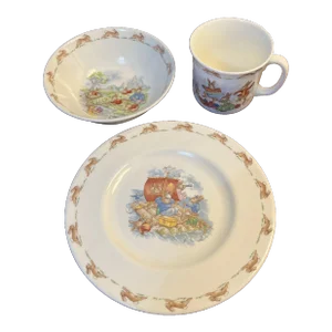 1930s Vintage Royal Doulton 3 Pice Child Set