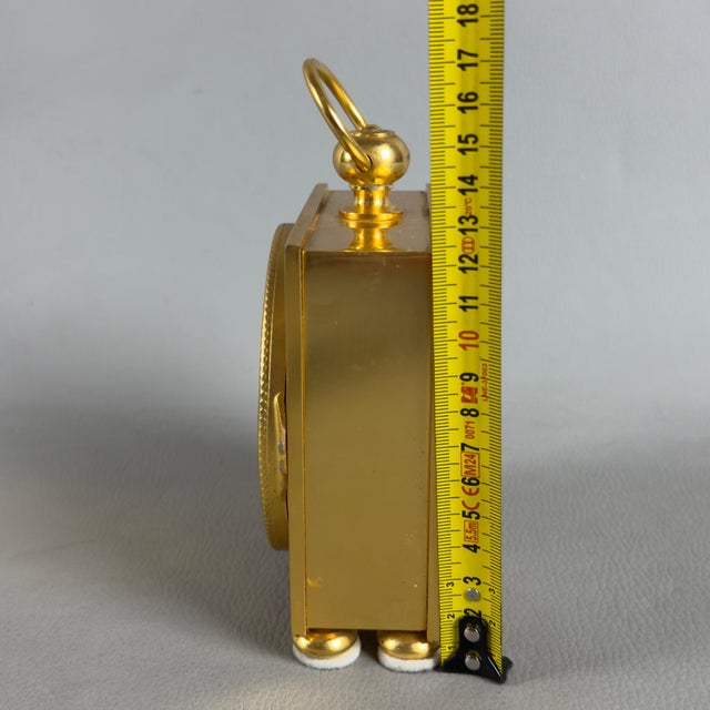 Table Clock Collection Dart Gold-Plated Brass Glass Quartz, Italy For Sale - Image 10 of 11