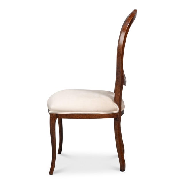Art Deco Louis XV Cane Back Dining Chairs in Walnut, Sets of 2 For Sale - Image 3 of 11