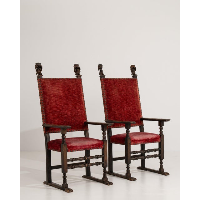 18th Century France Red Wood Armchair For Sale - Image 9 of 11