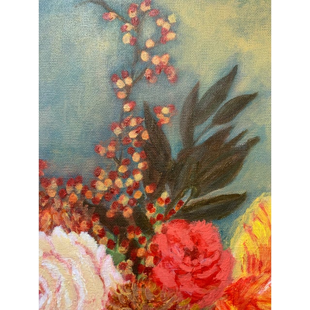 2020s "Bittersweet" Contemporary Impressionist Style Floral Still Life Acrylic Painting For Sale - Image 5 of 8