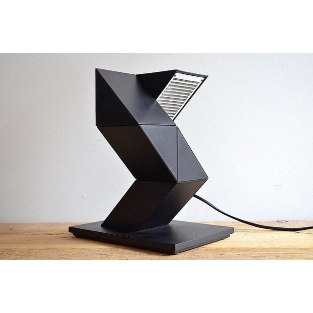 1980s Zig Zack Table Lamp by Shui L. D. Chan, 1984 For Sale - Image 5 of 18