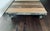 Industrial VTG Industrial Factory Cart Coffee Table, Wood Top and Metal Casters For Sale - Image 3 of 10