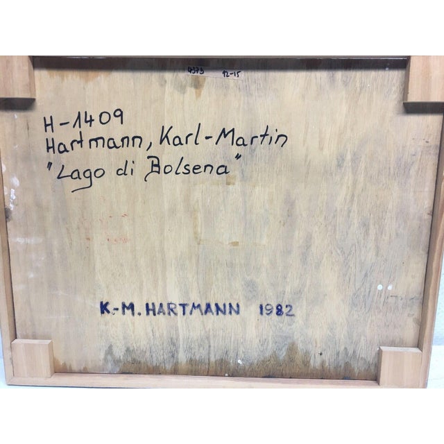 Hartmann Martin, Lago di Bolsena, 1982, Oil Painting on Canvas For Sale - Image 10 of 12