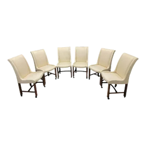 Art Deco Dining Chairs on Casters - Set of 8