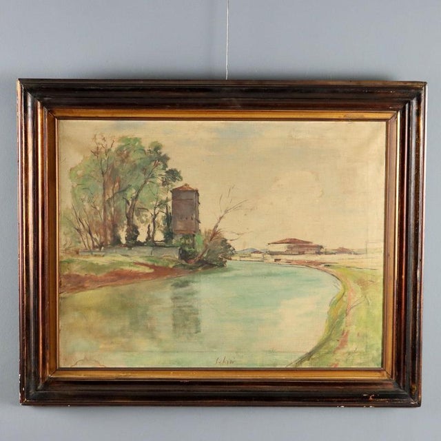 Fioravante Seibezzi, Landscape, Oil on Canvas, Framed For Sale - Image 12 of 12