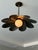 Handmade Black Antique Brass Finish Pendant Light, Floral Metal Ceiling Light, Milk Glass Globe, Vintage Home Decor For Sale - Image 12 of 13