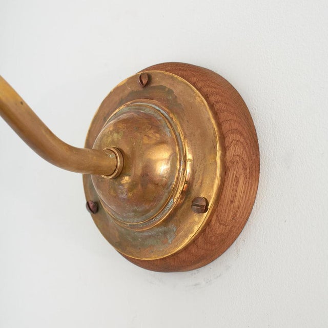 Decorative Acorn Holophane Brass Wall Light For Sale - Image 6 of 10