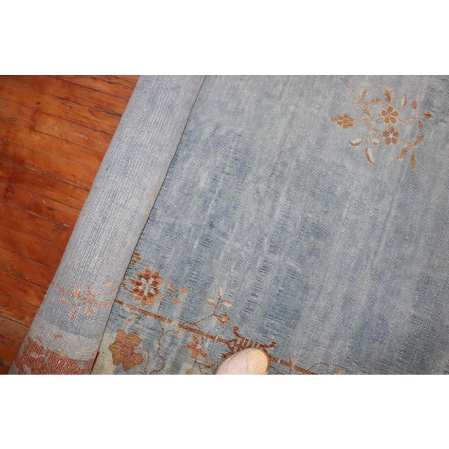 Early 20th Century Palace Size Blue Antique Chinese Art Deco Rug, 11'11'' X 22'9'' For Sale - Image 5 of 12