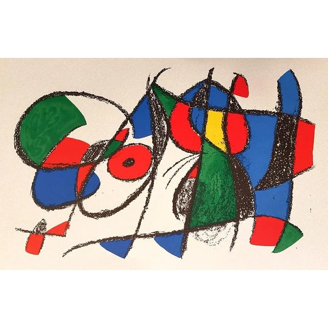 Miró lithographe ii - plate viii'' is an original lithograph realized by joan miró in 1975. Perfect condition. It comes...