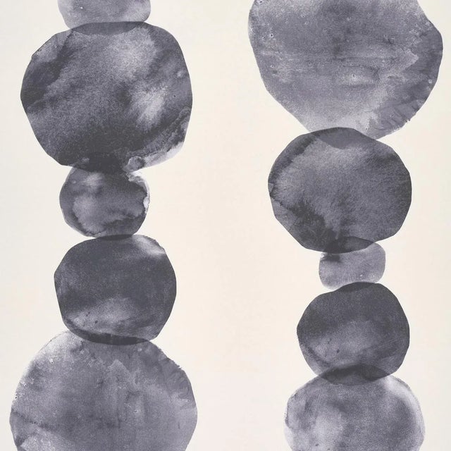 Sample - Schumacher x BACKDROP Hyperion Wallpaper in Off Black For Sale In Charlotte - Image 6 of 6
