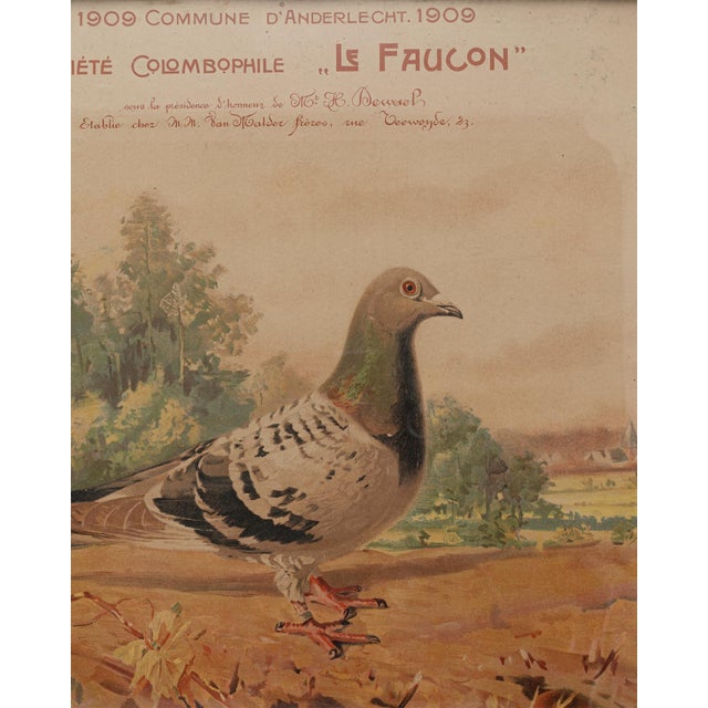 20th Century Belgian Artwork With Wooden Frame For Sale - Image 11 of 18