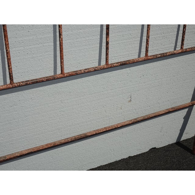 Vintage French Country Brown Crackle Twin Bed Frame ~ Headboard Footboard &Rails For Sale - Image 13 of 18