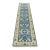Oushak Runner 2’8” X 10′ Blue Wool Tribal Hand-Knotted Oriental Rug For Sale