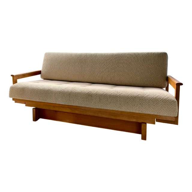 Mid-Century Brutalist Sofa in the style of Pierre Chapo, 1960s For Sale