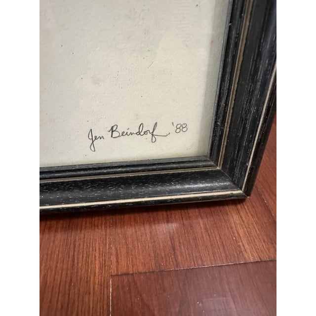 Vintage 1988 Charcoal Pencil Drawing of Campbell’s Soup Can & Spoon, Signed and Framed For Sale In Los Angeles - Image 6 of 10