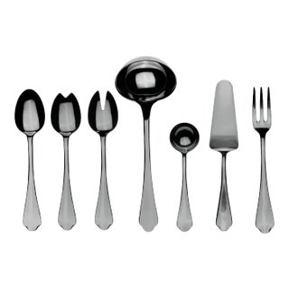 Mepra Dolce Vita 7-Piece Serving Set, Mirror Oro Black For Sale
