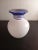 1980s Blown Spatter Bud Vase With Spiral Cobalt Blue Rigaree For Sale In Dallas - Image 6 of 9