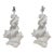 Pair, Vintage Sirmos White Lacquered Plaster Seashell Table Lamps, Palm Beach For Sale