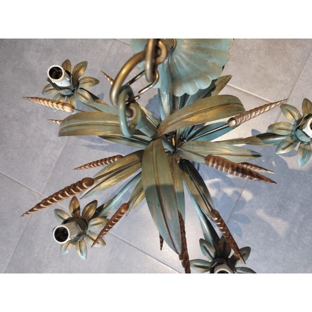 Rococo Epis de Blé Pendant Chandelier by Maison Masca, circa 1970 For Sale - Image 3 of 18