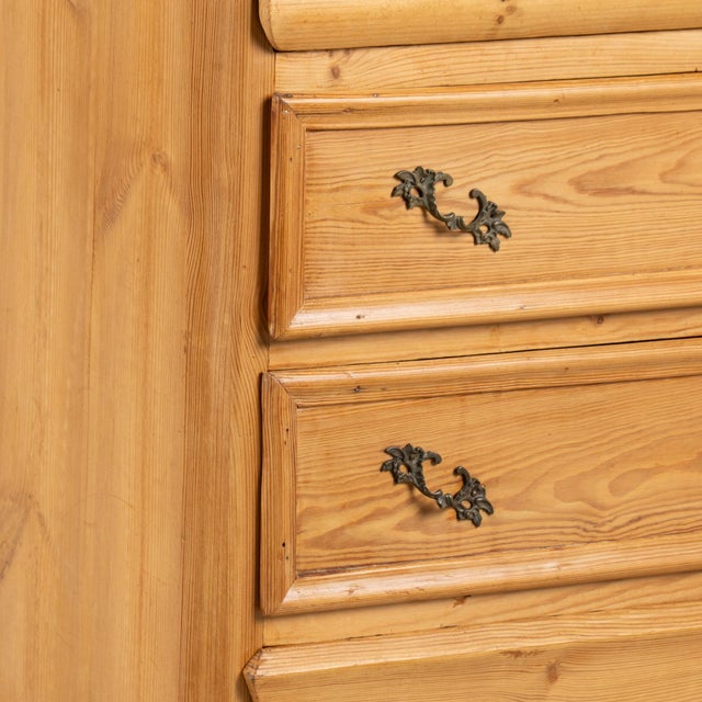 19th Century Danish Waxed Pine Chest of Four Drawers For Sale - Image 11 of 14